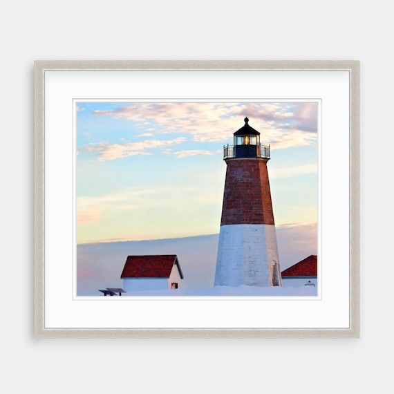 Point Judith Lighthouse, Narragansett, Rhode Island, Fine Art Canvas, Artwork, New England, Wall Art, Narragansett Photography, Point Judith