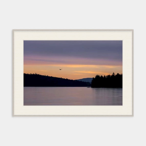 Framed Art, Lake Winnipesaukee, Meredith, New Hampshire, NH, Framed New England Art, Framed Print, Lakes Region NH, New England, Sunset