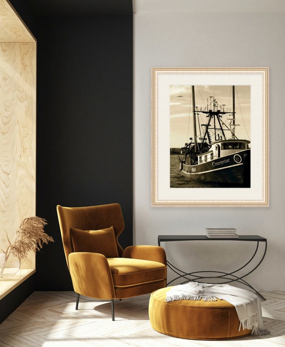 Fishing Boat Photograph, Galilee, Point Judith, Narragansett, Rhode Island, Coastal Decor, Nautical Photograph, New England, Boat Print, RI