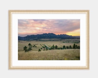 Flatirons Photograph: Boulder Colorado Sunset Landscape Art