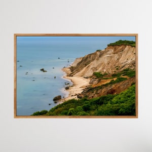 Coastal Wall Art, Coastal Print, Gay Head Cliffs, Aquinnah, Martha&#39;s Vineyard, Beach Photograph, Coastal Artwork, Beach Photo