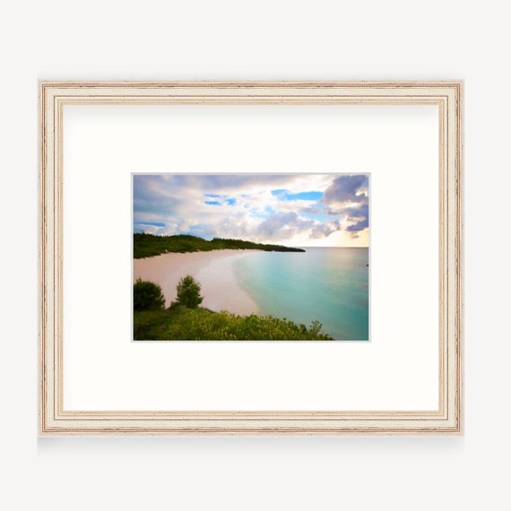 Gift Boxed, Framed Art, Bermuda, Horseshoe Bay Beach, Caribbean Art, Framed Print, Coastal, Caribbean Gift, Art, Gift, Beach Art