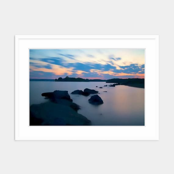 Framed Art, Sunset, Oakland Beach, Warwick, Rhode Island, Rhode Island Framed Art, Framed Print, Coastal Art, Seascape, Ocean, New England