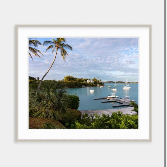 Framed Art, Bermuda, Cambridge Beaches, Mangrove Bay, Somerset, Pink Cottages, Bermuda Artwork, Framed Print, Framed Bermuda Art