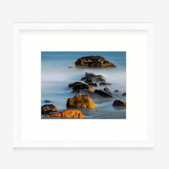 Gift Boxed, Framed Art, Scarborough Beach, Narragansett, Rhode Island, Framed Print, Coastal, Rhode Island Wall Art, Gift, Art, New England