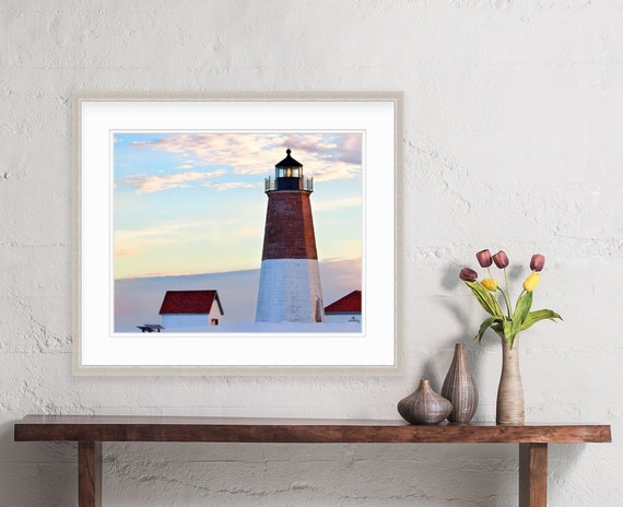 Point Judith Lighthouse, Narragansett, Rhode Island, Fine Art Canvas, Artwork, New England, Wall Art, Narragansett Photography, Point Judith