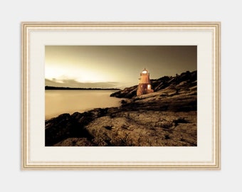Fotografía del faro de Castle Hill: Arte costero de Newport, Rhode Island
