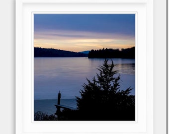 Lake Winnipesaukee Winter Photo: New Hampshire Landscape Art Print