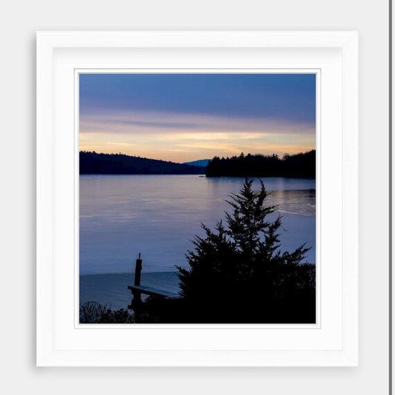 Lake Winnipesaukee Winter Photo: New Hampshire Landscape Art Print
