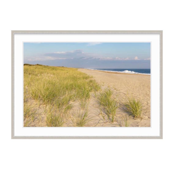 East Beach Charlestown Rhode Island Framed Art Print: Rhode Island Coastal Beach Wall Decor
