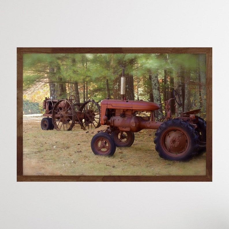 Country Art, Foster, Rhode Island, Vintage, Tractors, Autumn Photography, Farm, New England Photograph, Country Home Decor, Fall Decor, RI image 5