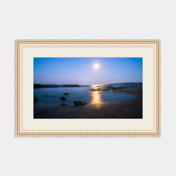 Moonlight, Ocean Drive, Newport, Rhode Island, Beach, Photography, Coastal, Decor, Wall Art, Nautical, Seascape, Ocean, Photograph, Print