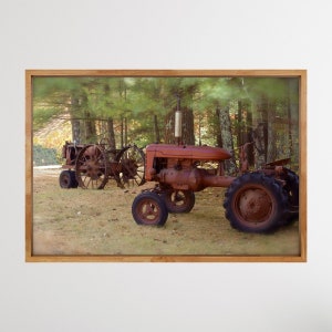 Country Art, Foster, Rhode Island, Vintage, Tractors, Autumn Photography, Farm, New England Photograph, Country Home Decor, Fall Decor, RI image 1