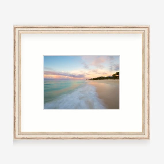 Gift Boxed, Framed Art, Turks and Caicos, Grace Bay Beach, Caribbean Art, Framed Print, Coastal, Caribbean Gift, Art, Gift, Beach Art, Beach