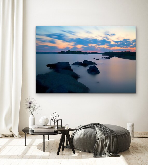 Oakland Beach, Brushneck Cove, Warwick, Rhode Island, Canvas, Wall Art, Photography, Sunset, Seascape, Beach, Home Decor, Rhode Island Art