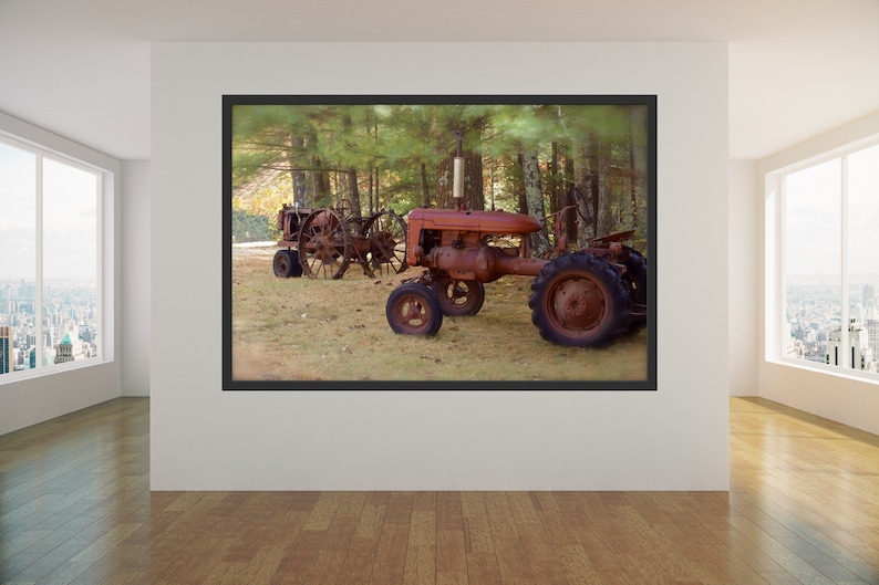 Country Art, Foster, Rhode Island, Vintage, Tractors, Autumn Photography, Farm, New England Photograph, Country Home Decor, Fall Decor, RI image 10