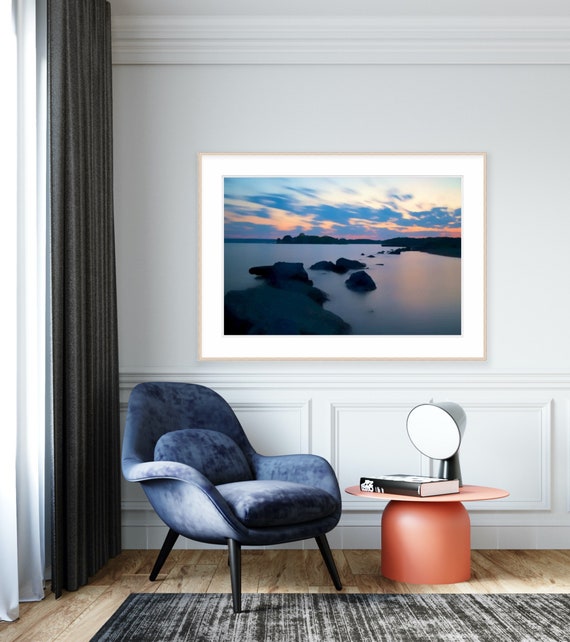 Rhode Island Sunset Photography: Coastal Seascape Art Print