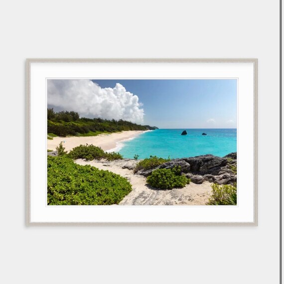 Framed Art, Bermuda, Long Bay Beach, Warwick Parish, Long Bay, Beach, Bermuda Artwork, Framed Print, Framed Bermuda Art, Beach
