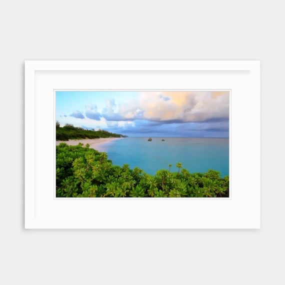 Long Bay Beach, Bermuda, Sunset, Ocean, Beach Photography, Tropical, Turquoise Waters, Home Decor, Coastal Artwork, Bermuda Photography