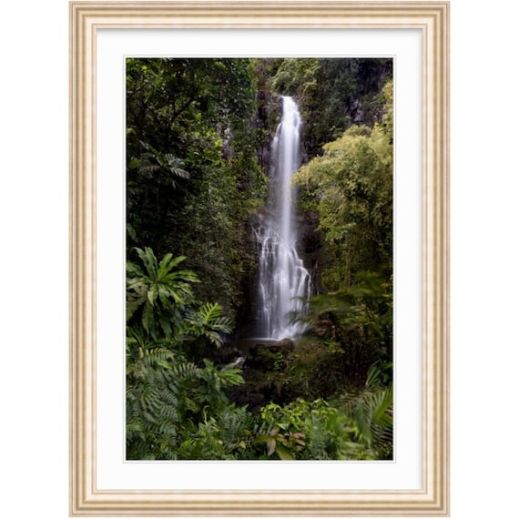 Waiʻanapanapa State Park Black Sand Beach, Maui Hawaii Photograph: Coastal Seascape Art Print
