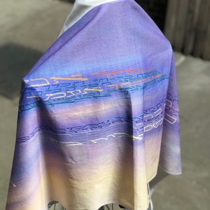 Tallit (medium-weight twill & satin prayer shawl) | Shahar Avakeshka / At Dawn I Seek You