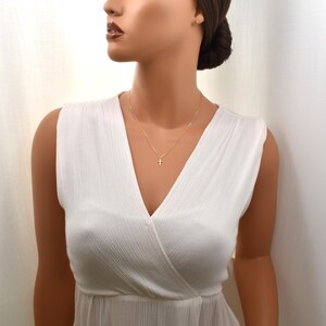 Maria Small Gold Cross Necklace main image 0