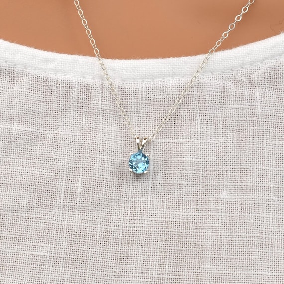 Light Blue Topaz Sterling Silver Pendant Light Blue Topaz Sterling Silver Pendant