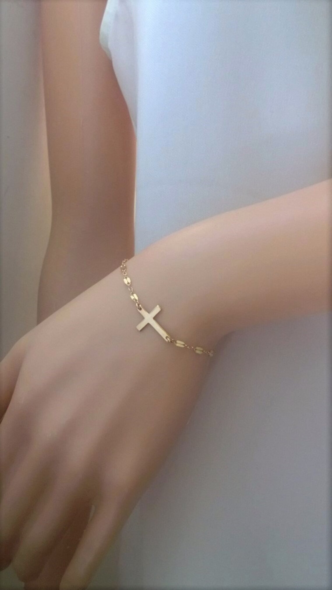 Cross bracelet 14k gold filled gold cross bracelet for women Etsy