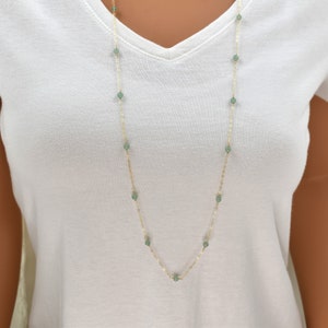 Waist length best sale necklace