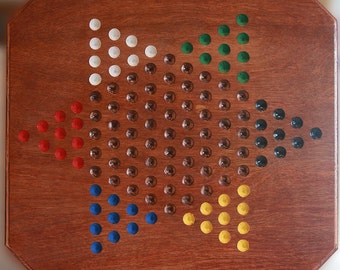 Handmade Oak Chinese Checkers Board