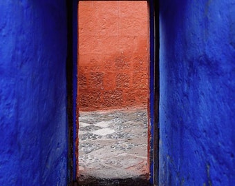 St. Catherine&#39;s Monastery III - colour pop minimalist architectural detail - Limited and open edition photography wall art print.