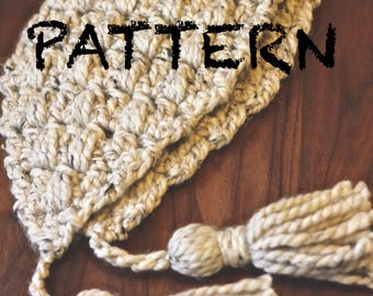 Easy Crochet Pattern: Madeleine Tasseled Scarf | Crochet Adult Chunky Scarf | Tassels | Photo Tutorial | Winter Scarf Pattern