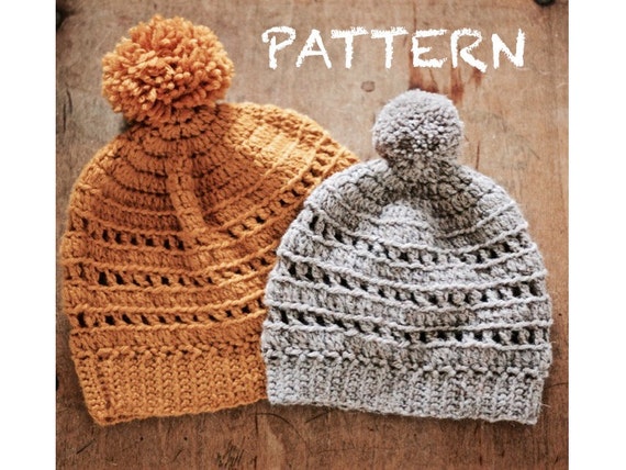 Easy Ribbed Crochet Winter Hat Pattern: Invisible Seam, 4 Sizes (PDF Pattern)