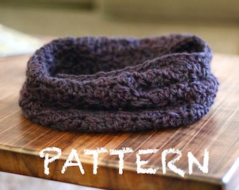 Simple Crochet Pattern: Textured Cowl | Advanced Beginner Crochet Cowl Pattern | Chunky Winter Scarf Pattern | Riffles and Runs Cowl