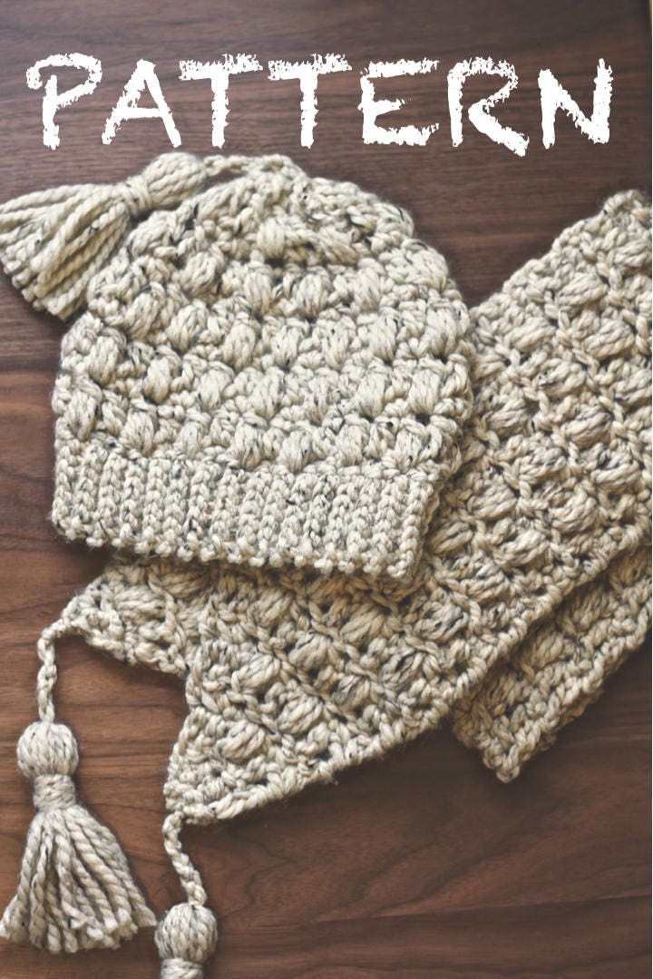 30 Hat and Scarf Crochet Patterns to Keep You Cozy and Creative 10 Madeleine Tasseled Hat and Scarf Crochet Pattern