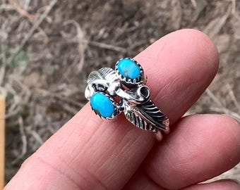 キングマン ターコイズ SW スターリング リング ナバホ