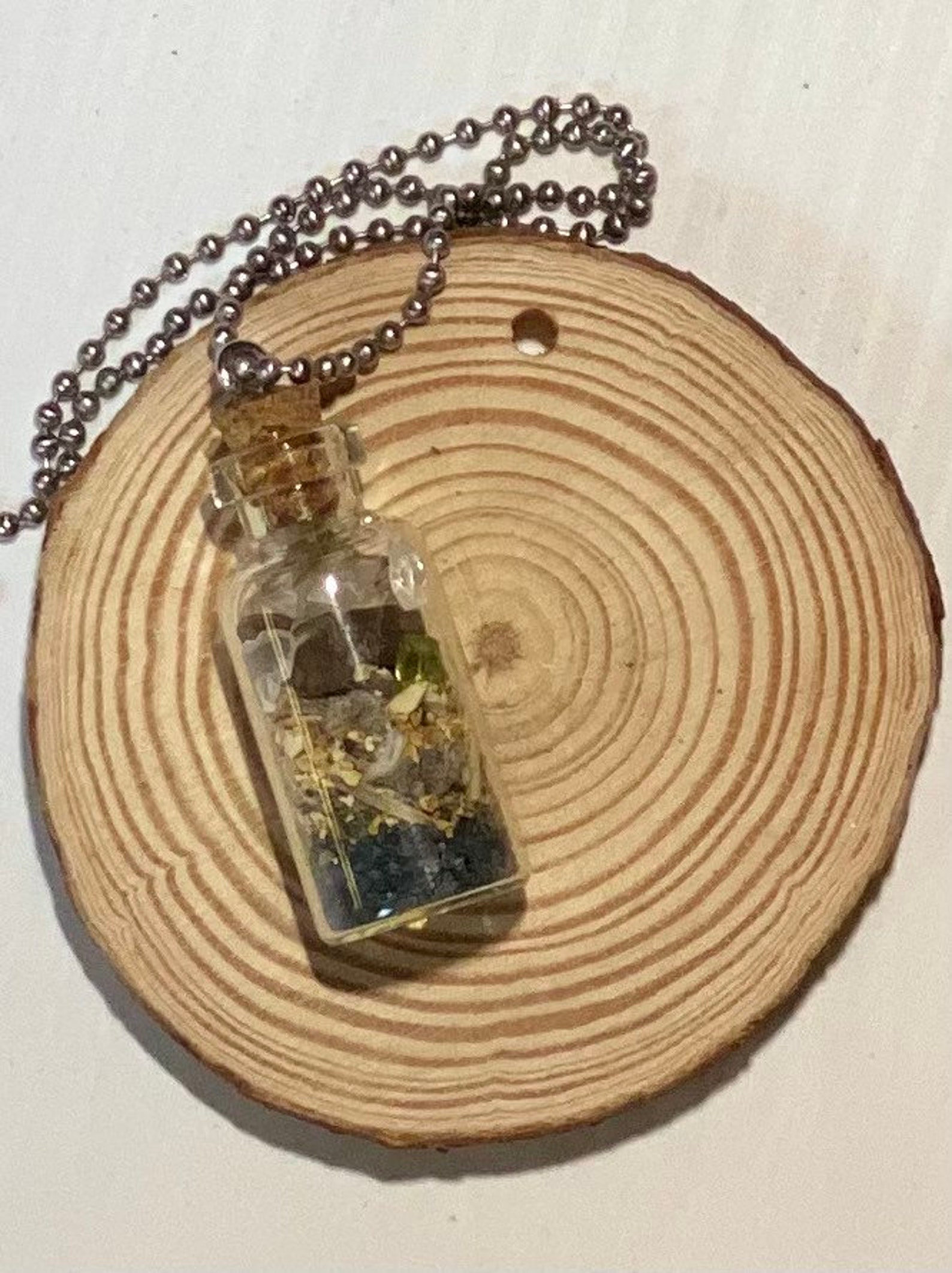 Safe travels spell jar necklace keychain car mirror charm Etsy