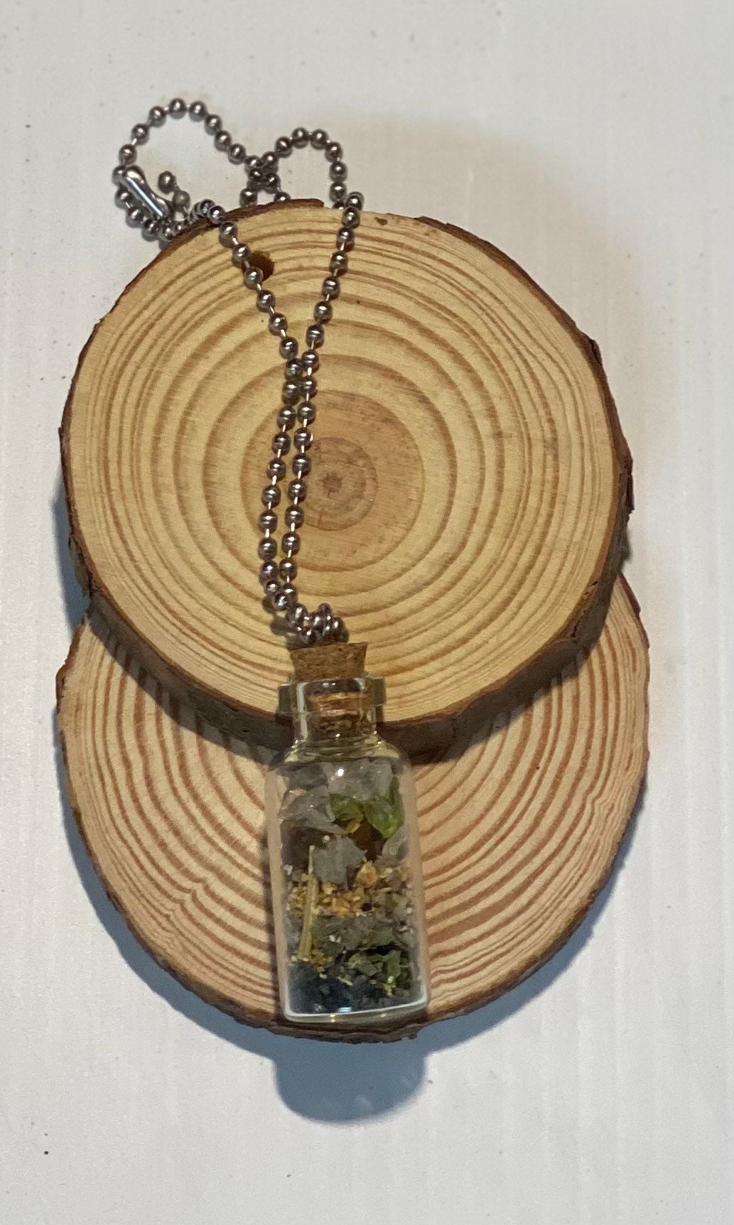 Safe travels spell jar necklace keychain car mirror charm Etsy