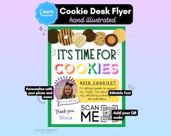 Cookie Sales Flyer: Editable Template for Troop Fundraising (Digital Download)