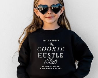 Scout Cookie Hustle Sweatshirt: Modern Troop Leader Shirt