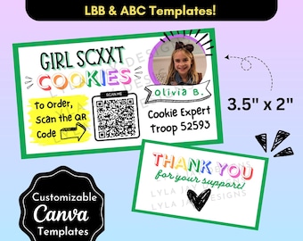 Scout Cookie Visitenkarte Vorlage: Bearbeitbar Printable (PDF)