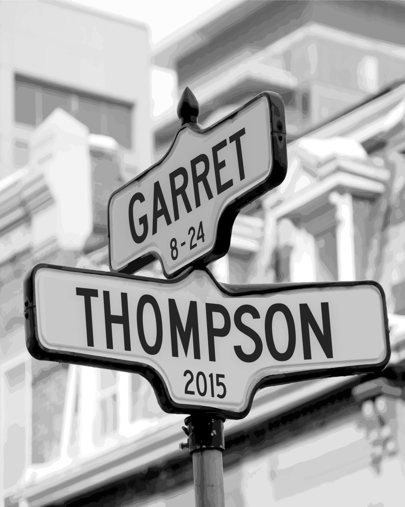 Personalized Intersection Street Sign T Names Or Address Etsy