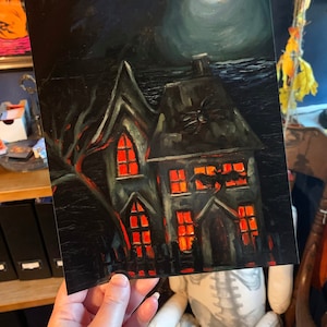 Haunted House 8x10 Inch Halloween Seascape
