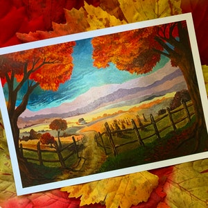 Headless Horseman Mural Halloween Print - Landscape Wall