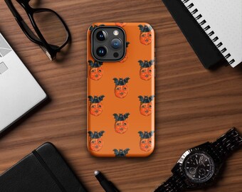 Vintage Halloween Jack O Lantern Bat iPhone Case