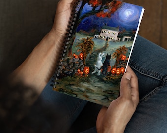 Cuaderno espiral de Halloween: Truco o trato: Diario de la temporada espeluznante
