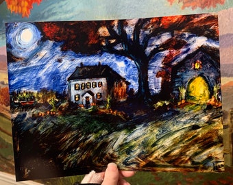 Halloween Hollow Farm Print