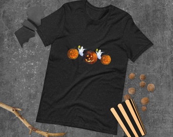 Halloween-T-shirt Spooky Season: Jack O Lantern & Ghost, uniseks T-shirt