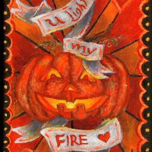 Jack O&#39; Lantern Valentine&#39;s Day Print: Spooky Valloween Art