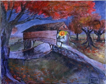 Sleepy Hollow Headless Horseman Art Print: Gothic Halloween Decor